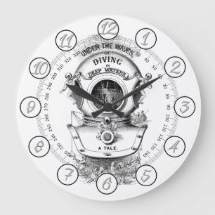 Antikes Taucherhelm nautisch Große Wanduhr