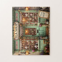 Antikes Teeladen-Teekannen Cottagecore-Häusliche D Puzzle