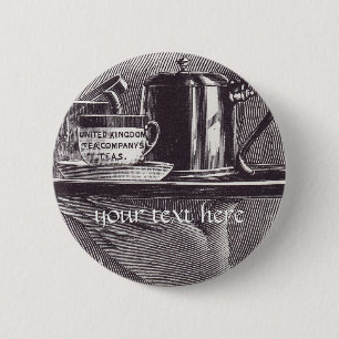 Antikes Teetablett Button