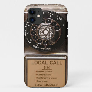 Antikes Telefon Wählscheibe Zahltelefon robust iPhone 11 Hülle