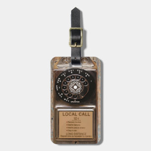 Antikes Telefon Wählscheibe Zahltelefon robust Gepäckanhänger