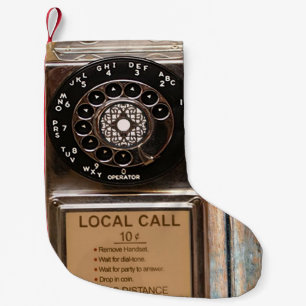 Antikes Telefon Wählscheibe Zahltelefon robust Kleiner Weihnachtsstrumpf