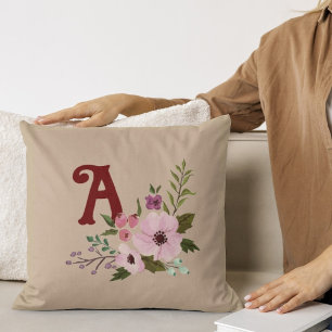 Antikes Thanksgiving-Blumenmuster mit individuelle Kissen