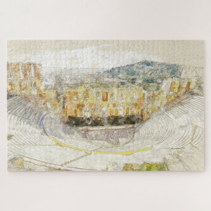 Antikes Theater Athen Griechenland Jigsaw Puzzle