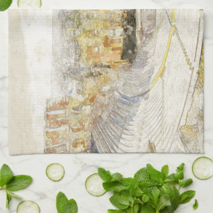 Antikes Theater in Athen, Griechenland Geschirrtuch