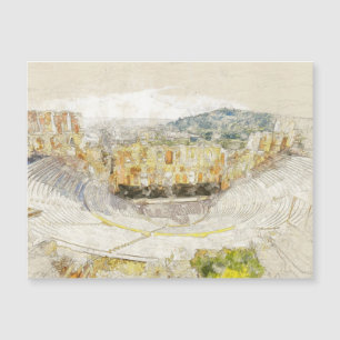 Antikes Theater in Athen, Griechenland Magnetkarte