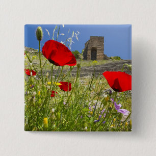 Antikes Theater in der Akropolis von Pergamon Button