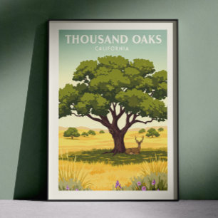 Antikes Thousand Oaks Kalifornien Poster