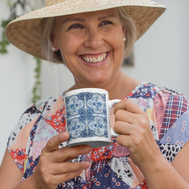 Antikes Tile in Delft Blue Tasse (Von Creator hochgeladen)