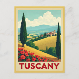 Antikes Toskana Italien Italienische Villa Retro R Postkarte