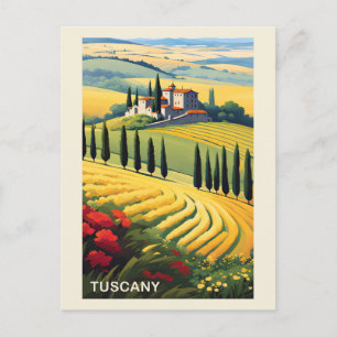 Antikes Toskana Italien Italienische Villa Retro R Postkarte