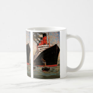 Antikes Transportmittel, Kreuzfahrtschiff Hafen-Sc Tasse