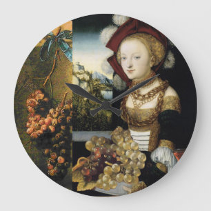 ANTIKES TRAUBEN-WEINBERG-WEIN-PROBIEREN-PARTY GROßE WANDUHR