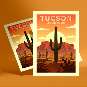 Antikes Tucson Postkarte