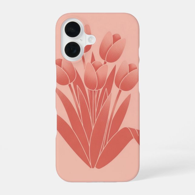 Antikes Tulpenbouquet iPhone 16 Hülle (Rückseite)