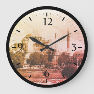 Antikes Türkei Istanbul Hagia Sophia Basilika Große Wanduhr