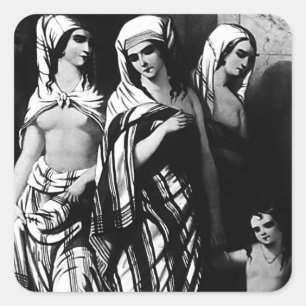 Antikes Türkei Istanbul Topkapi-Museum 1970 Quadratischer Aufkleber