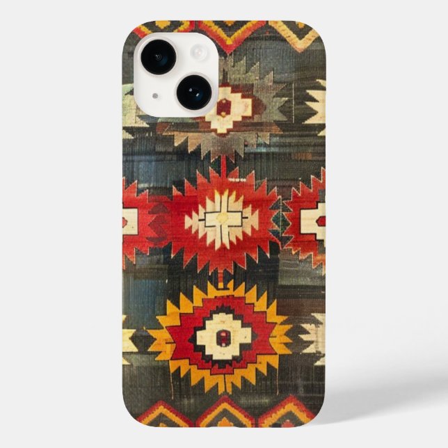 Antikes türkisches Mersin Kilim Case-Mate iPhone Hülle (Rückseite)