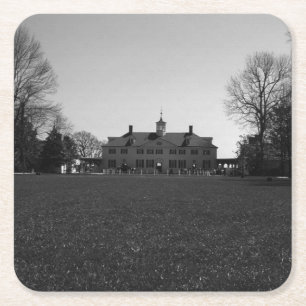 Antikes USA Mount Vernon George Washington Haus Rechteckiger Pappuntersetzer