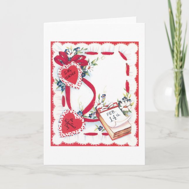 Antikes Valentine Feiertagskarte (Vorderseite)