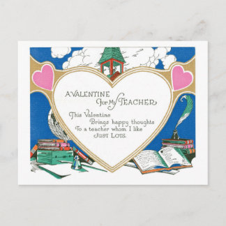 Antikes Valentine Feiertagspostkarte