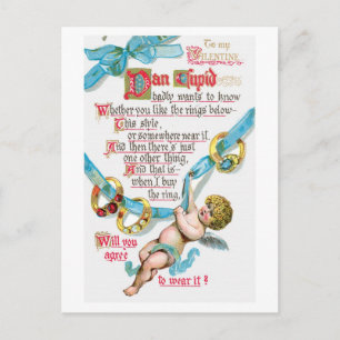 Antikes Valentine Feiertagspostkarte