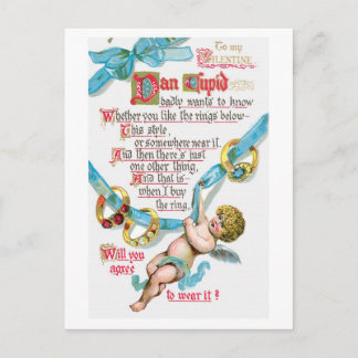 Antikes Valentine Feiertagspostkarte