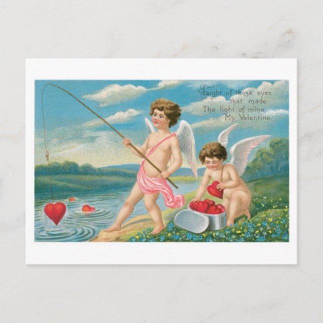 Antikes Valentine Feiertagspostkarte (Vorderseite)
