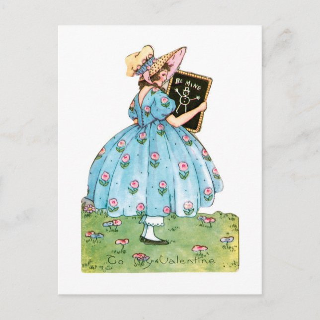 Antikes Valentine Feiertagspostkarte (Vorderseite)
