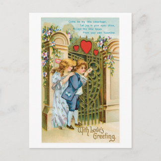Antikes Valentine Feiertagspostkarte