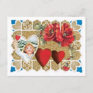 Antikes Valentine Feiertagspostkarte