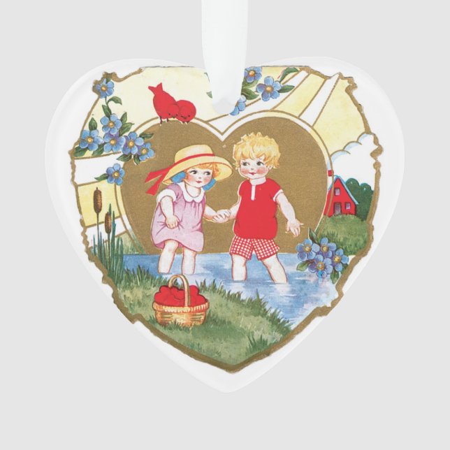 Antikes Valentine Ornament (Vorderseite)