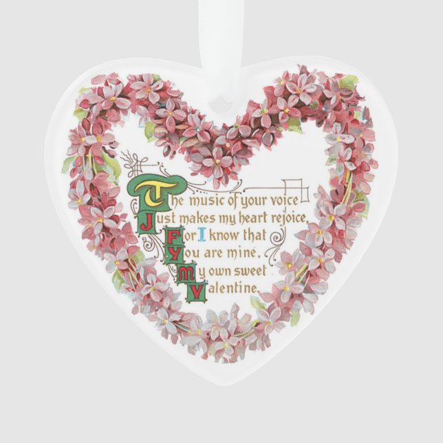 Antikes Valentine Ornament (Vorderseite)