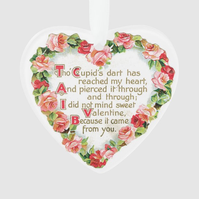 Antikes Valentine Ornament (Vorderseite)