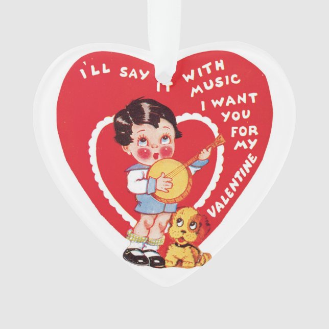 Antikes Valentine Ornament (Vorderseite)