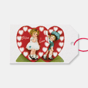 Antikes Valentins-Herzenpaar Geschenkanhänger