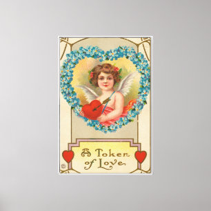 Antikes Valentinsgrußkarte, Stecher Litho Company, Leinwanddruck