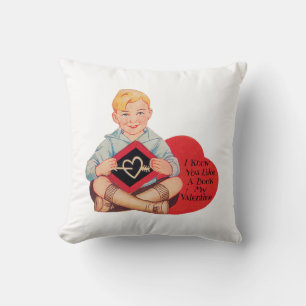 Antikes Valentinsjungenherz Kissen