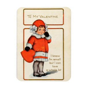 Antikes Valentinsmädchen Magnet