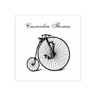 Antikes Velociped Hochrad Fahrrad Penny Farthing F Gummistempel