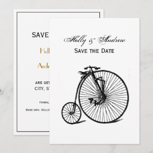 Antikes Velociped Penny Farthing Fahrrad Bike Einladung