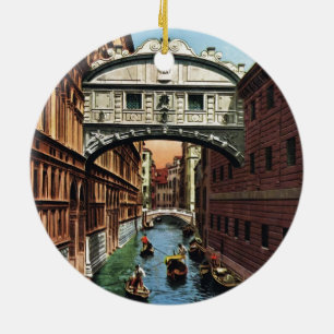 Antikes Venedig, die Seufzerbrücke Keramik Ornament