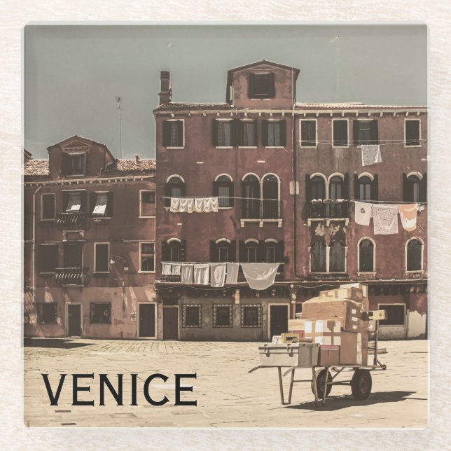 Antikes Venedig Glasuntersetzer (Vorderseite)