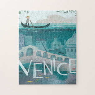 Antikes Venedig Italien Gondel Szenische Reise Puzzle