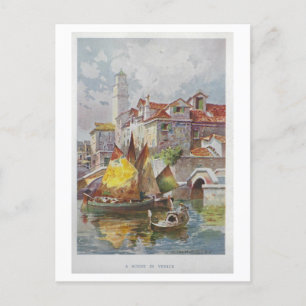 Antikes venezianisches Gemälde Postkarte