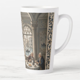 Antikes venezianisches Kaffeehaus im Stil des 18.  Milchtasse