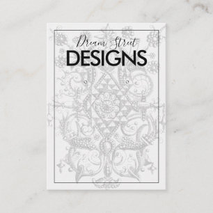 Antikes, verziertes Design-Ohrhänger-Display-Karte Visitenkarte