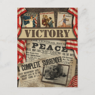 Antikes "Victory"-WWI-Scrapbook-Postkarte Postkarte