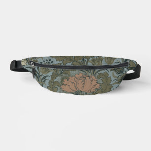 Antikes viktorianisches Blumenmuster Salbei Terrak Bauchtasche