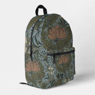 Antikes viktorianisches Blumenmuster Salbei Terrak Bedruckter Rucksack